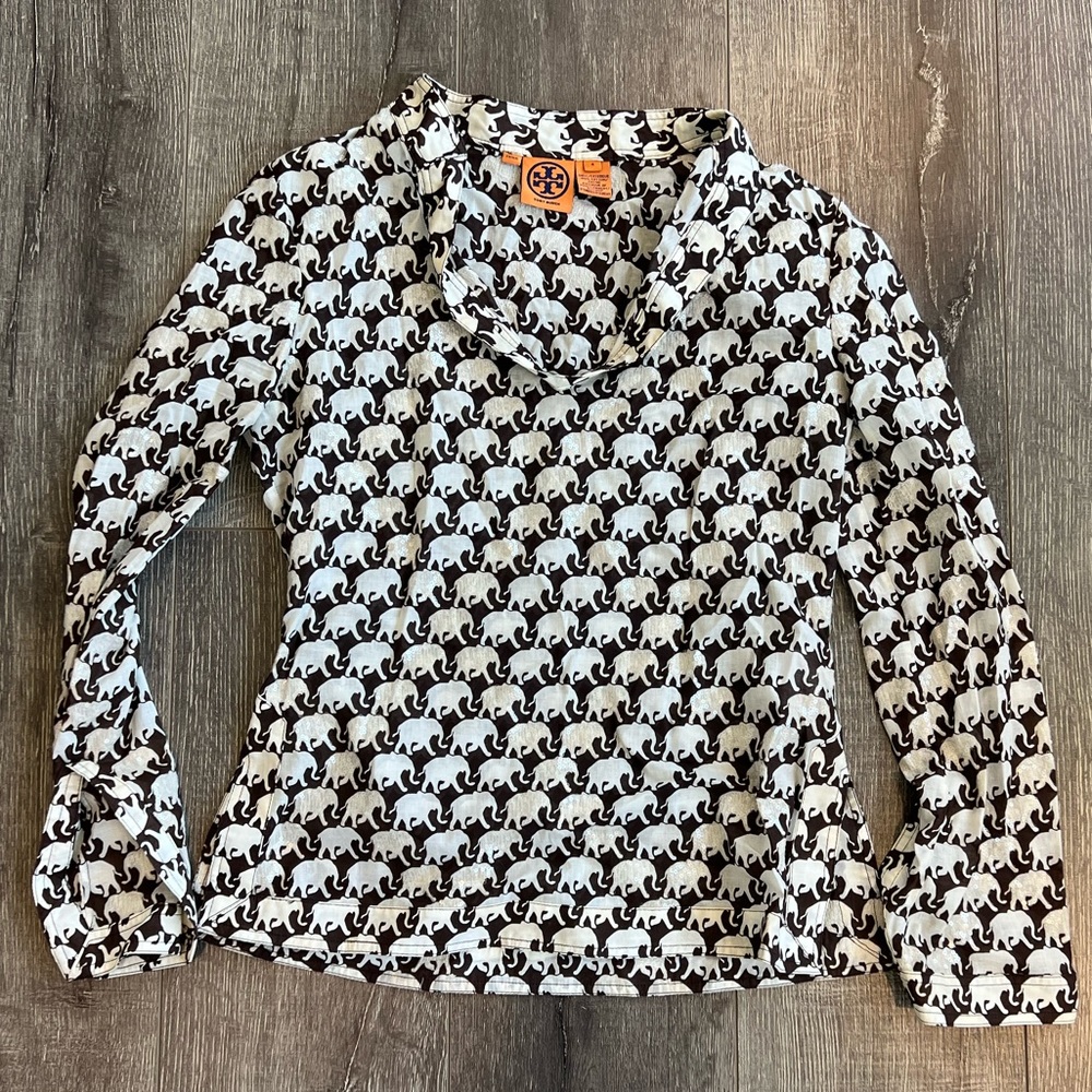 Tory Burch Blouse with Elephants size 4